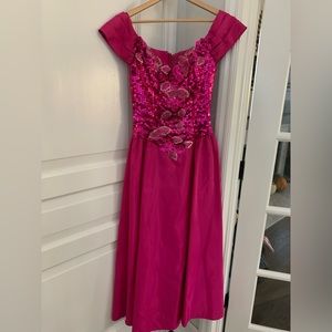 Vintage NADINE 80s Prom Dress, size 9